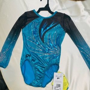GK 3/4 sleeve competition leotards with swavorski crystals